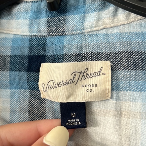 Universal Thread Blue Flannel Shirt - Picture 2 of 2